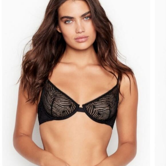 Victoria's Secret Very Sexy unlined zebra lace demi bra. Size 32DDD ( F) - Picture 1 of 7
